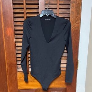 Abercrombie & Fitch Soft A&F Collection Black Long Sleeve Bodysuit
